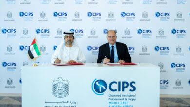 His Excellency Younis Al Khoori Undersecretary of Ministry Of Finance with Ben Farrell CEO CIPS